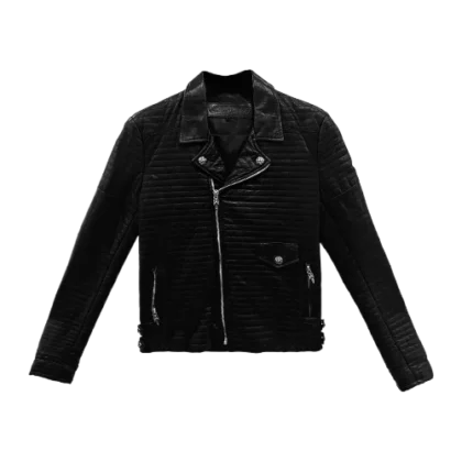Chrome Hearts Quilted Leather Jacket Black