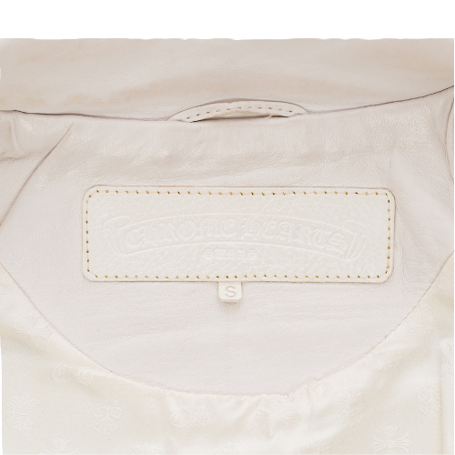 Rolling Stones Blue Lip Chrome Hearts Biker Leather Jacket