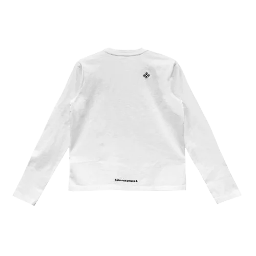 White Chrome Hearts Embroidered Dagger Long Sleeve Tee