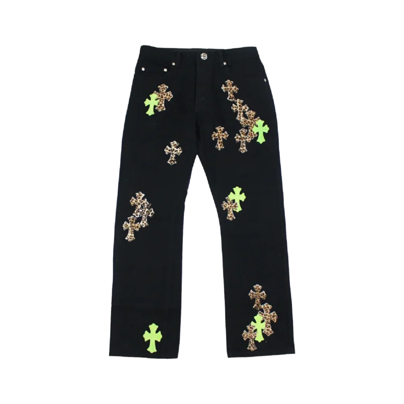 Leather Patches Jeans