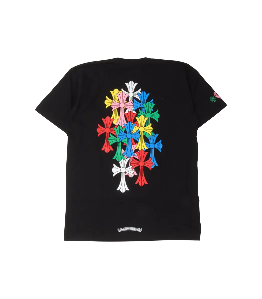 Multicolor-Cross-T-Shirt Black